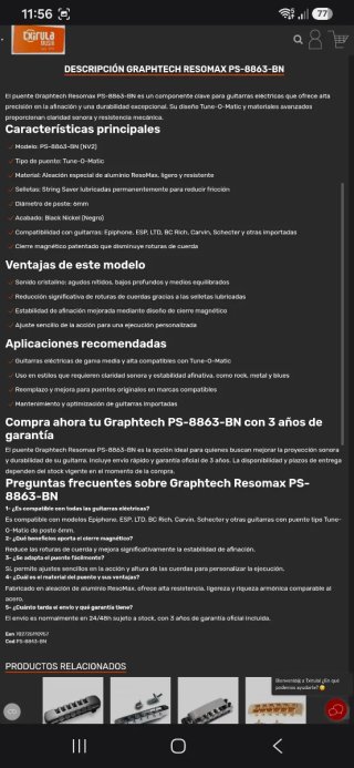 Puente Graphtech Resomax PS-8863-BN Color Titanio