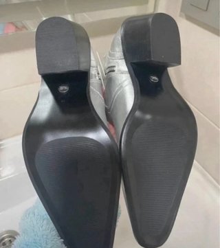 Botines Piel Zara Plateados