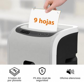 Trituradora Papel Microcorte P5 9 Hojas
