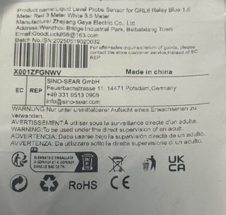 Sondas Acero Inoxidable 304 Control Agua