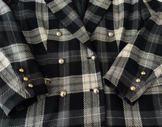 Blazer Lana Vintage Cuadros Barselona
