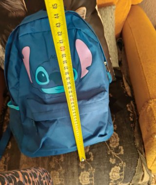 Mochila azul con diseño de Stitch