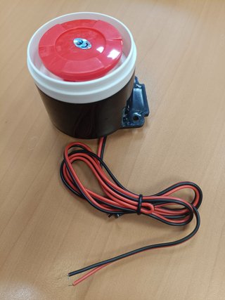 DOS Sirena Mini Alarma 12V 110dB Piezoeléctrica