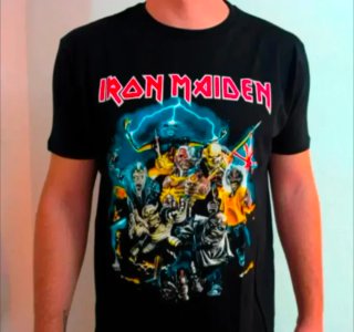 CAMISETA NEGRA - IRON MAIDEN - TALLA L y más...