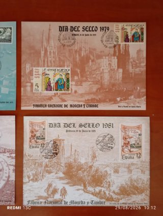 4 Postales Día del Sello España (Leer Descripción)