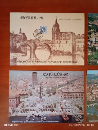 4 Postales Día del Sello España (Leer Descripción)