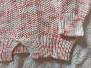 Chaleco de punto infantil rosa