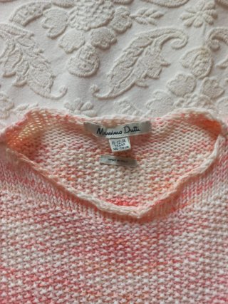 Chaleco de punto infantil rosa