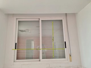 Ventana corredera 1,44m x 1,38m