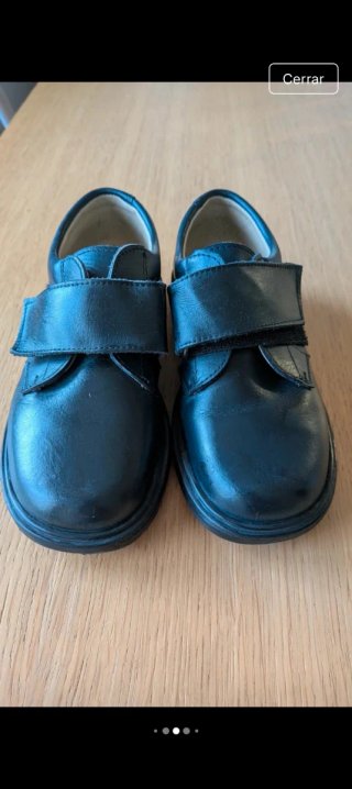Zapatos escolares piel negra alta calida