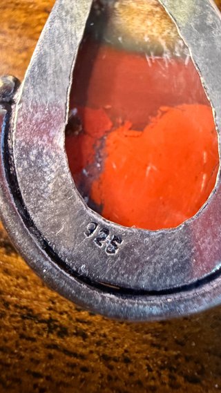 Colgante Plata 925 Piedra de Sangre