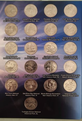 Monedas Nacional Parks Quarters 2010-2021