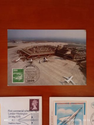 Lote 3 postales sobre Concorde (Leer descripción)