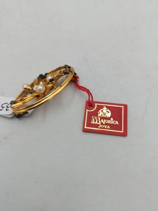 ANTIGUO BROCHE MAJORICA PLATA Y BAÑO DE ORO