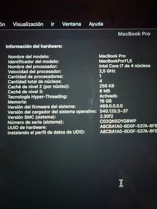 MacBook Pro 15 Apple Argento