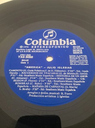Vinilo LP Julio Iglesias - America 1ª Edición
