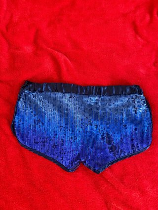 Pantalones cortos Bershka lentejuelas azul
