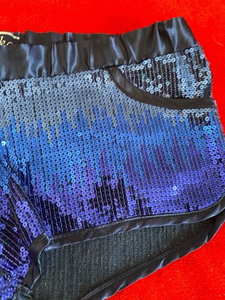 Pantalones cortos Bershka lentejuelas azul