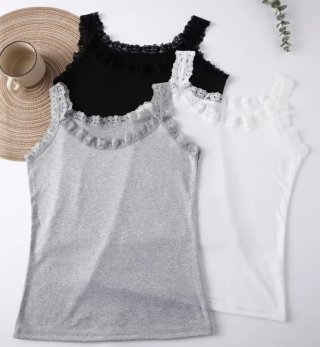 Lote 3 Camisetas Talla XL Encaje