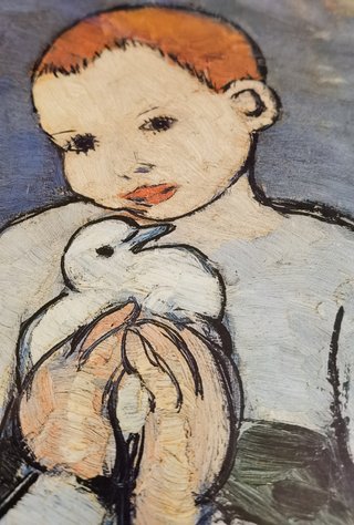 Cartel El niño y la Paloma Picasso