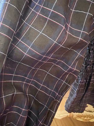 Camisa cuadros cuello alto  talla S