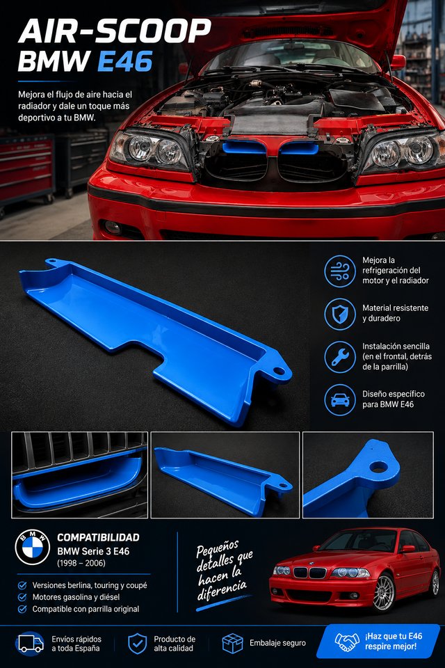 Entrada aire frontal BMW E46