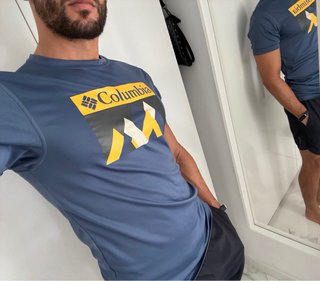 Maglietta tecnica da escursionismo Columbia Blu