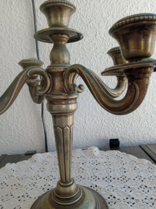 Candelabro Alpaca Original 5 Velas