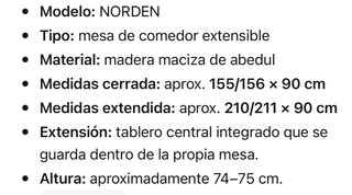 Tavolo da pranzo NORDEN in legno di Ikea