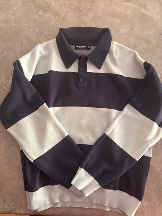 Jersey Pull&Bear rayas azul y blanco Talla L