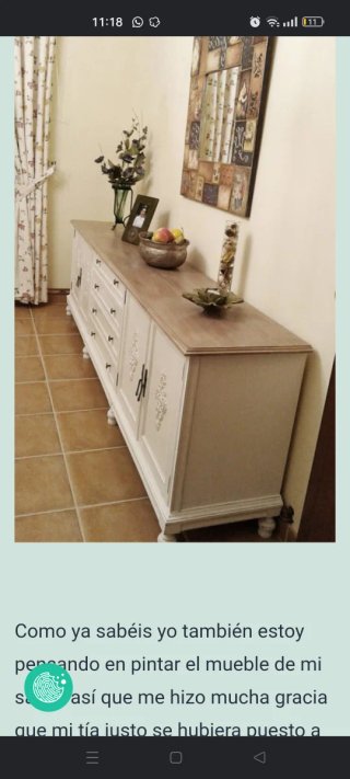 Mueble de salón clásico madera y cristal