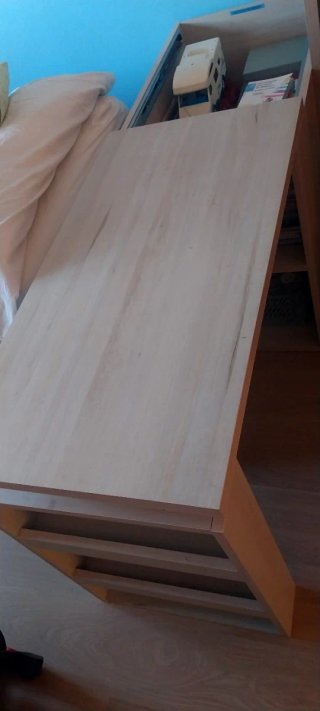 Escritorio extensible de madera, de 1m a 1.70m