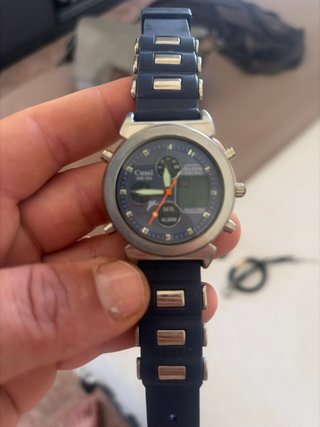 Reloj Cassi Analógico-Digital Plata/Azul