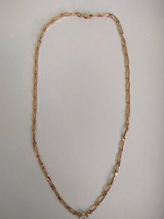 Cadena bañada en oro CADOR con diamante