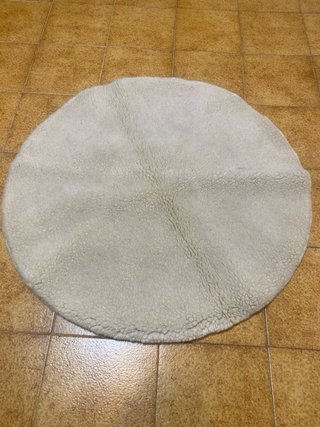 Tappeto rotondo bagno grigio beige