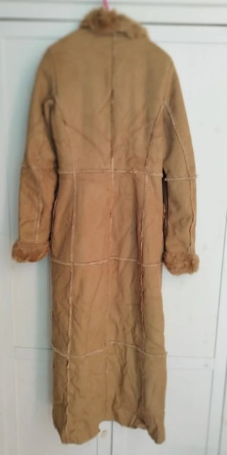 Chaquetón largo Zara marrón