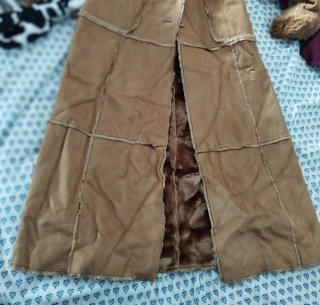 Chaquetón largo Zara marrón