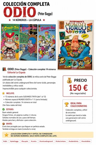 Coleccion 14 comics ODIO + extras
