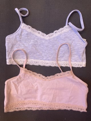 Conjunto 2 Tops sujetador encaje T 134/140 niña