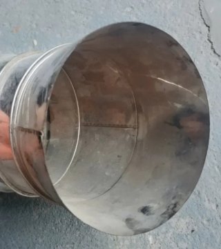 Codo metal estufa chimenea leña pellets