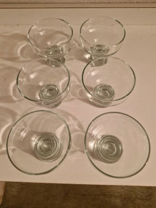 Set 6 Bicchieri Cocktail Vintage Vetro