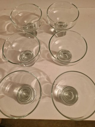 Set 6 Bicchieri Cocktail Vintage Vetro