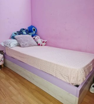 Dormitorio juvenil litera con estanterías