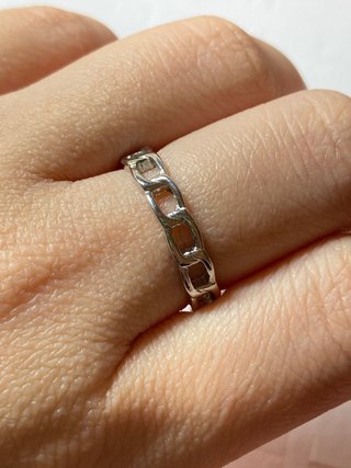 Anillo eslabones plata talla 18mm