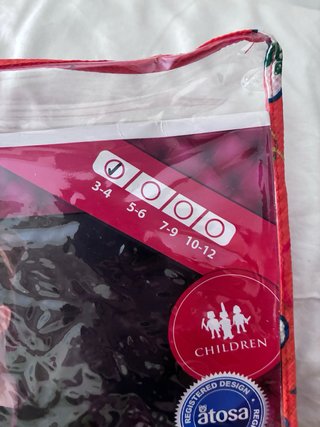 Disfraz Vampiresa Negro y Rojo talla 3/4 años