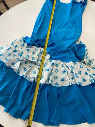 315  de flamenca azul y blanco talla 36 S