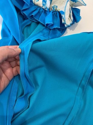 315  de flamenca azul y blanco talla 36 S