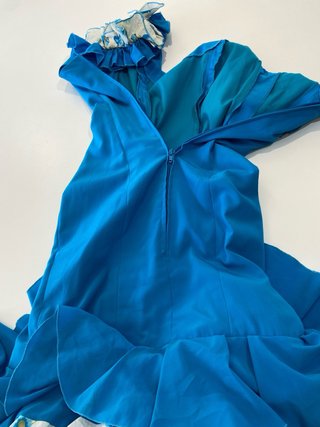 315  de flamenca azul y blanco talla 36 S