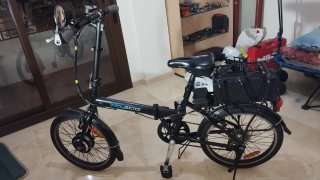 Bicicleta Eléctrica Plegable Negra