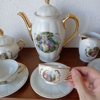 Juego de café vintage de porcelana